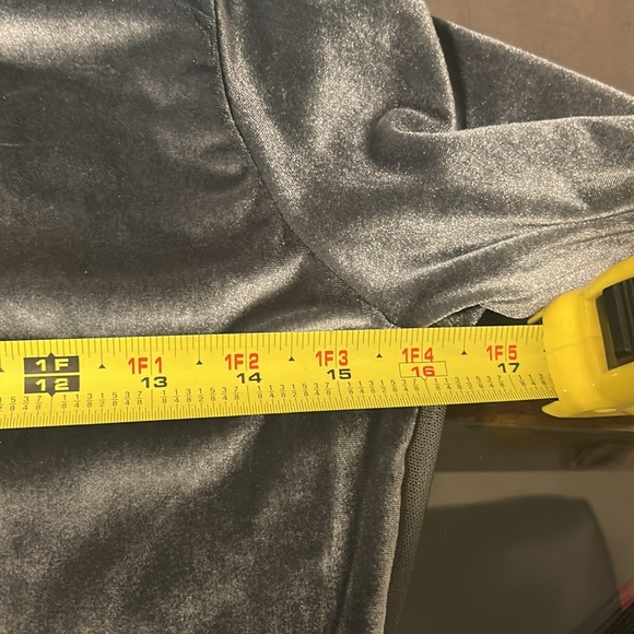 Ilógea leotard body suit gray/ silver long sleeve mesh appliquéd sz l custom - Picture 7 of 8